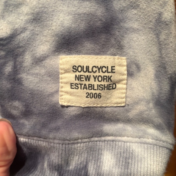Soul Cycle Crewneck Pullover Tie Dye Cropped Sweatshirt Medium - Picture 5 of 7